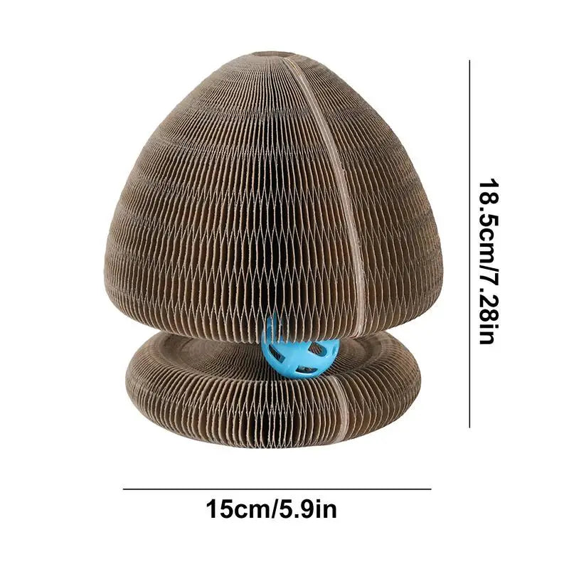 Interactive Corrugated Cat Scratcher with Ball