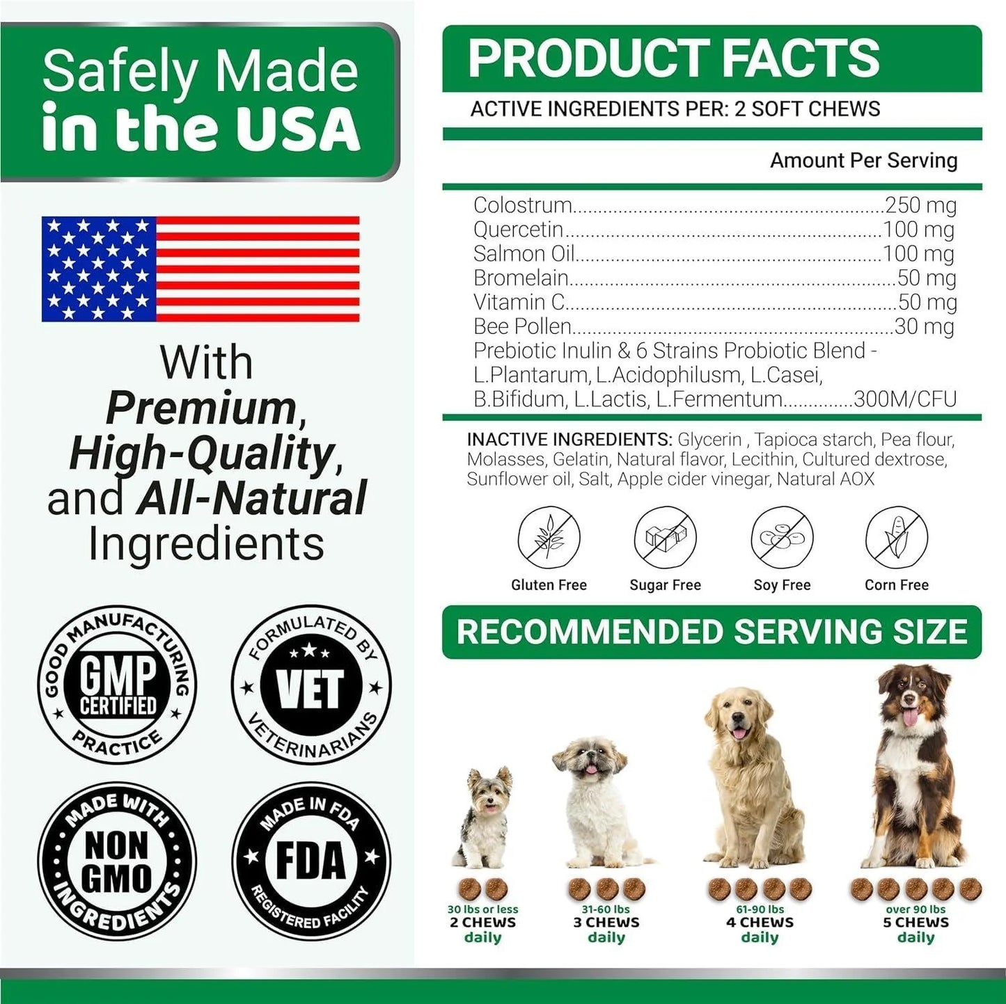 2 Pack Dog Allergy Relief Chews Dog Itching Skin Relief Treatment Pills anti Itch for Dogs Itchy and Paw Licking Dry Skin & Hot Spots Omega 3 Fish Oil Skin & Coat Supplement