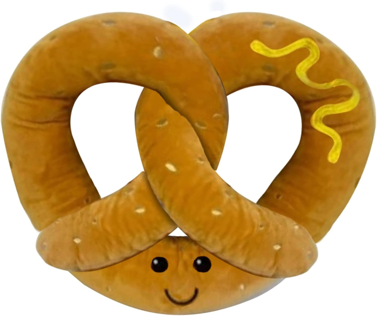 Pet Plush Pet Toy Fruits, Cupcakes, Ice Creams, Mug with Squeaker Dog Chew Toy (8" Corn Dog & Pretzel)
