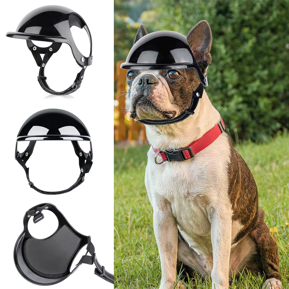 Hiking Cycling French Bulldog Pet Locomotive Helmet Handsome Dog Accessories for Small Medium Dogs Puppy Mascotas Hat Headgear