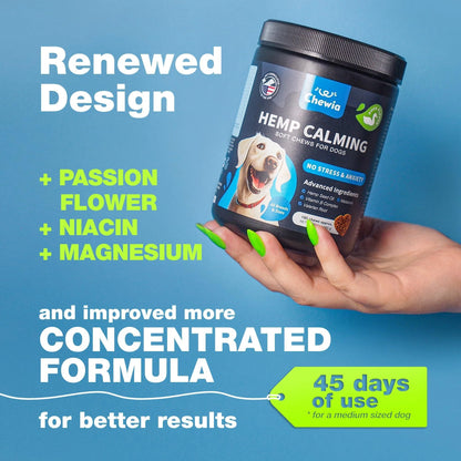 Calming Chews for Dogs Anxiety Dog Calming Treats with Melatonin Valerian Root 180 Chews