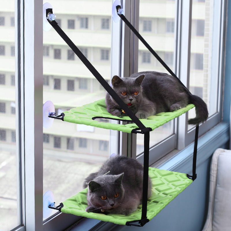 Window-Mounted Cat Hammock & Perch