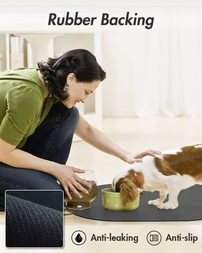 Quick-Dry Absorbent Pet Food & Water Mat