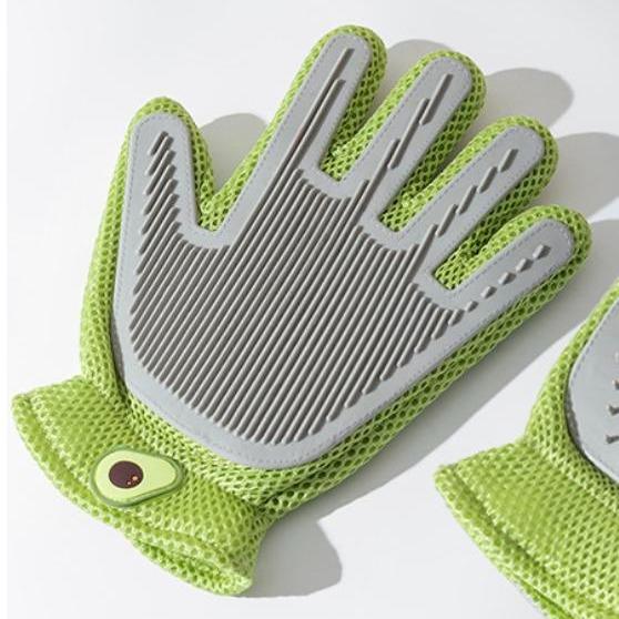 2-In-1 Pet Grooming Gloves & Brushes for Cats and Dogs High-Efficiency Hair Removal & Massage Glovesdouble-Sided Hair Removalanti-Scratch & Bite Protectioncleaning & Grooming