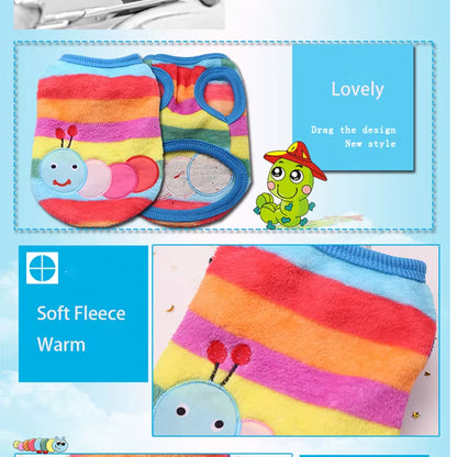Soft Fleece Pet Dog Clothes for Small Dogs Cats Coats Jackets Vest Winter Warm Cute Pet Clothing for Dog Clothes Sweater Costume