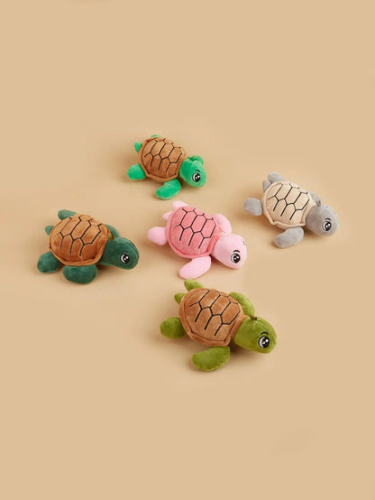 Squeaky Turtle Dental Chew Toy for Dogs