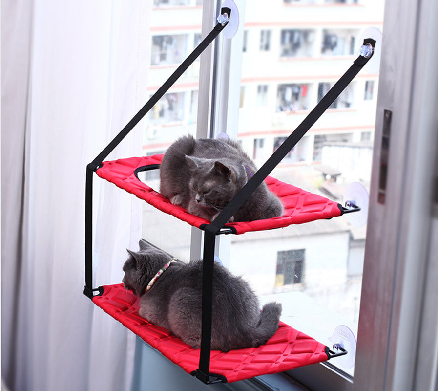 Window-Mounted Cat Hammock & Perch