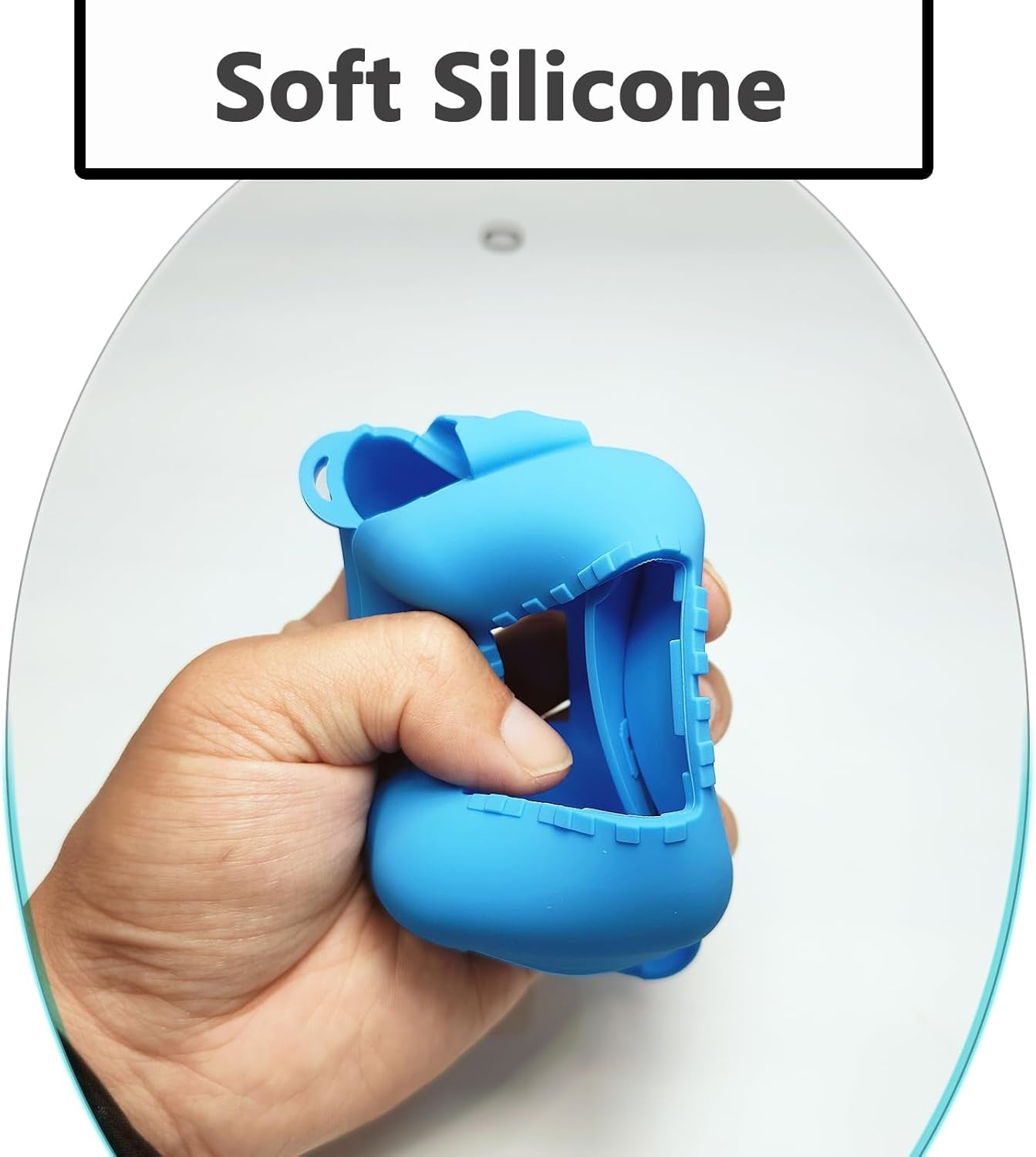 Silicone Cover Case for Bitzee Interactive Digital Pet and Case, Protective Skin Sleeve for Bitzee Virtual Electronic Pets Accessories (For Original 15 Animals) (Blue)