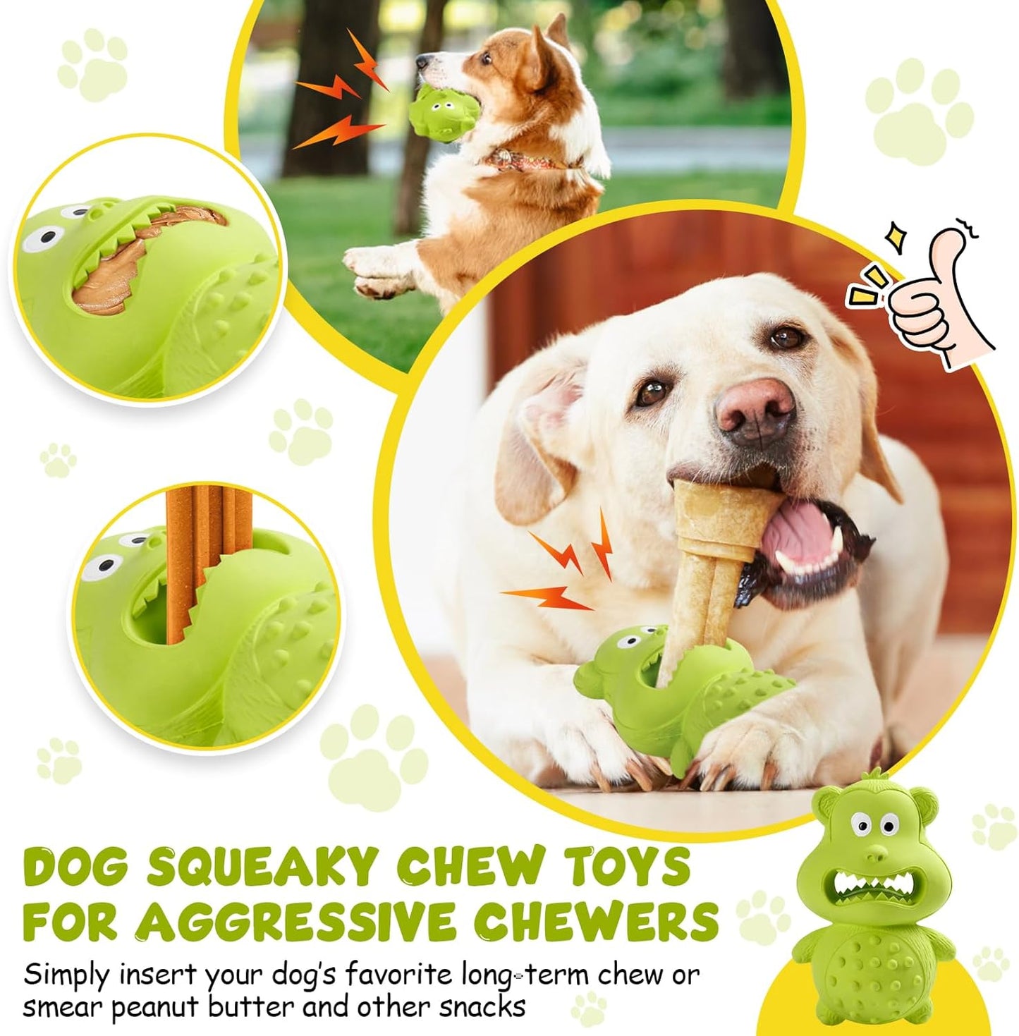 Natural Rubber Squeaky Dog Chew Toy
