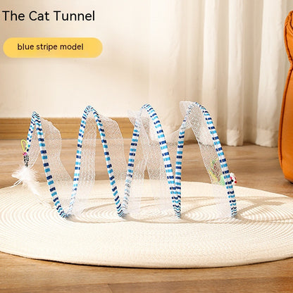 S-Shaped Interactive Cat Tunnel Toy