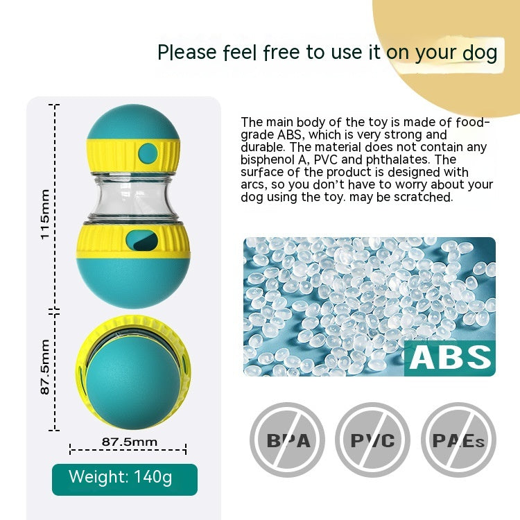 Interactive Dog Treat Dispenser Tumbler Toy