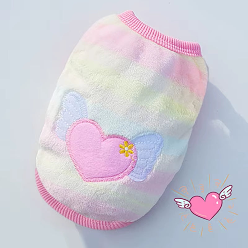 Soft Fleece Pet Dog Clothes for Small Dogs Cats Coats Jackets Vest Winter Warm Cute Pet Clothing for Dog Clothes Sweater Costume