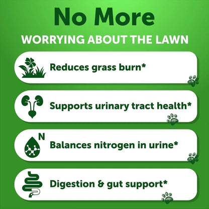 Grass Burn Spot Chews for Dogs 120 Count Lawn Urine Neutralizer