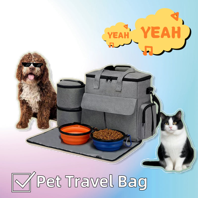 Six-Piece Dog Travel Organizer Kit