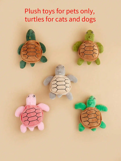 Squeaky Turtle Dental Chew Toy for Dogs