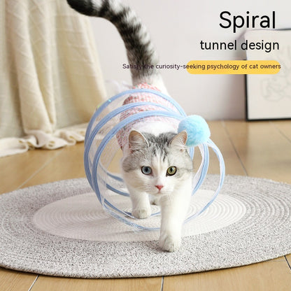 S-Shaped Interactive Cat Tunnel Toy