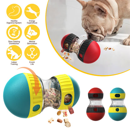 Interactive Dog Treat Dispenser Tumbler Toy