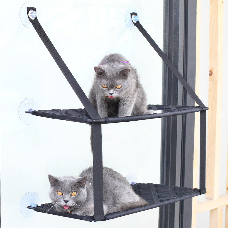 Window-Mounted Cat Hammock & Perch