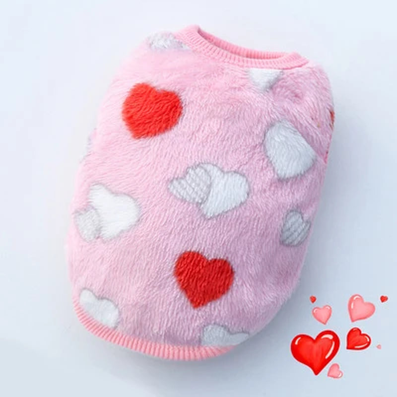 Soft Fleece Pet Dog Clothes for Small Dogs Cats Coats Jackets Vest Winter Warm Cute Pet Clothing for Dog Clothes Sweater Costume