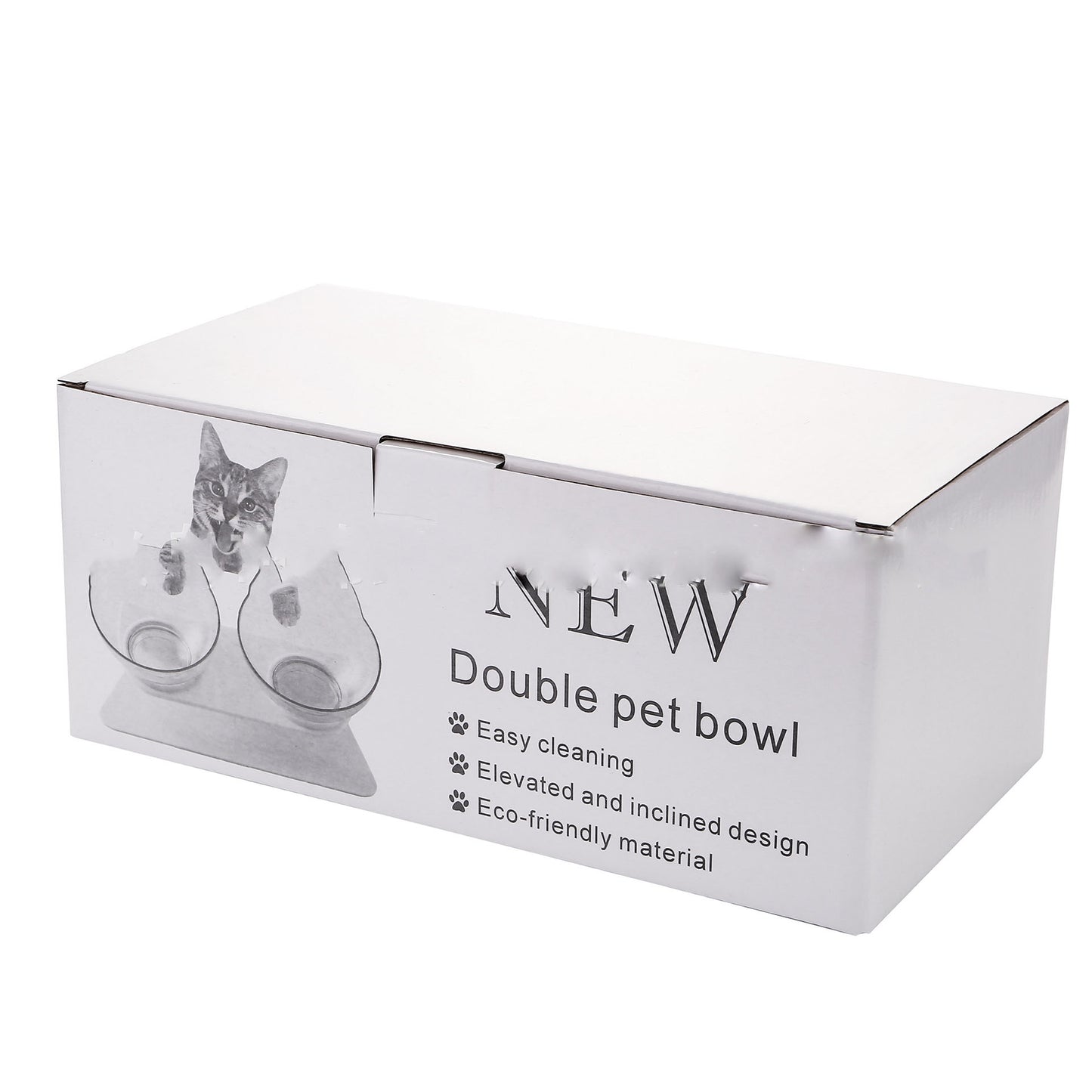 Cat Elevated Feeder Stand with Transparent Bowl