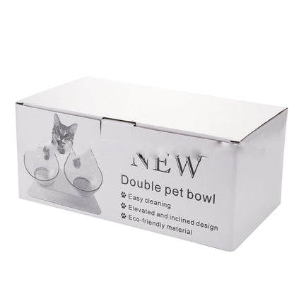 Cat Elevated Feeder Stand with Transparent Bowl