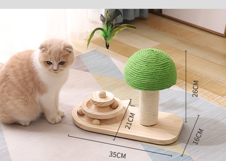 Double Sisal Ball Cat Scratching Post