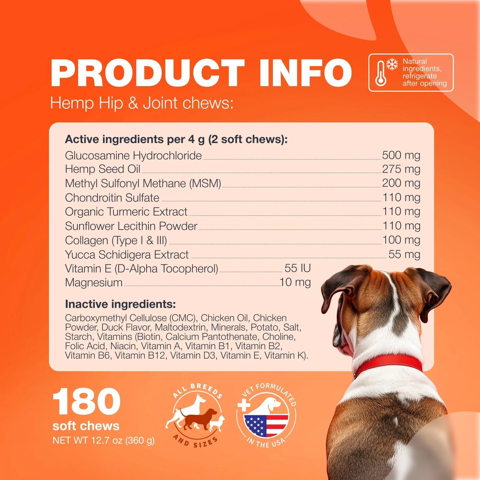 Glucosamine for Dogs Hip & Joint Supplement Chondroitin