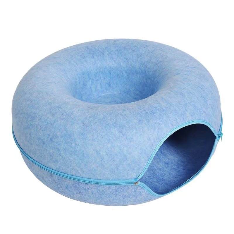 Felt Donut Cat Tunnel Bed