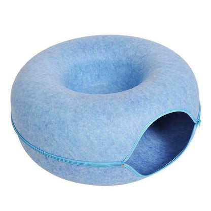 Felt Donut Cat Tunnel Bed