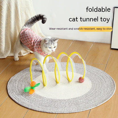S-Shaped Interactive Cat Tunnel Toy