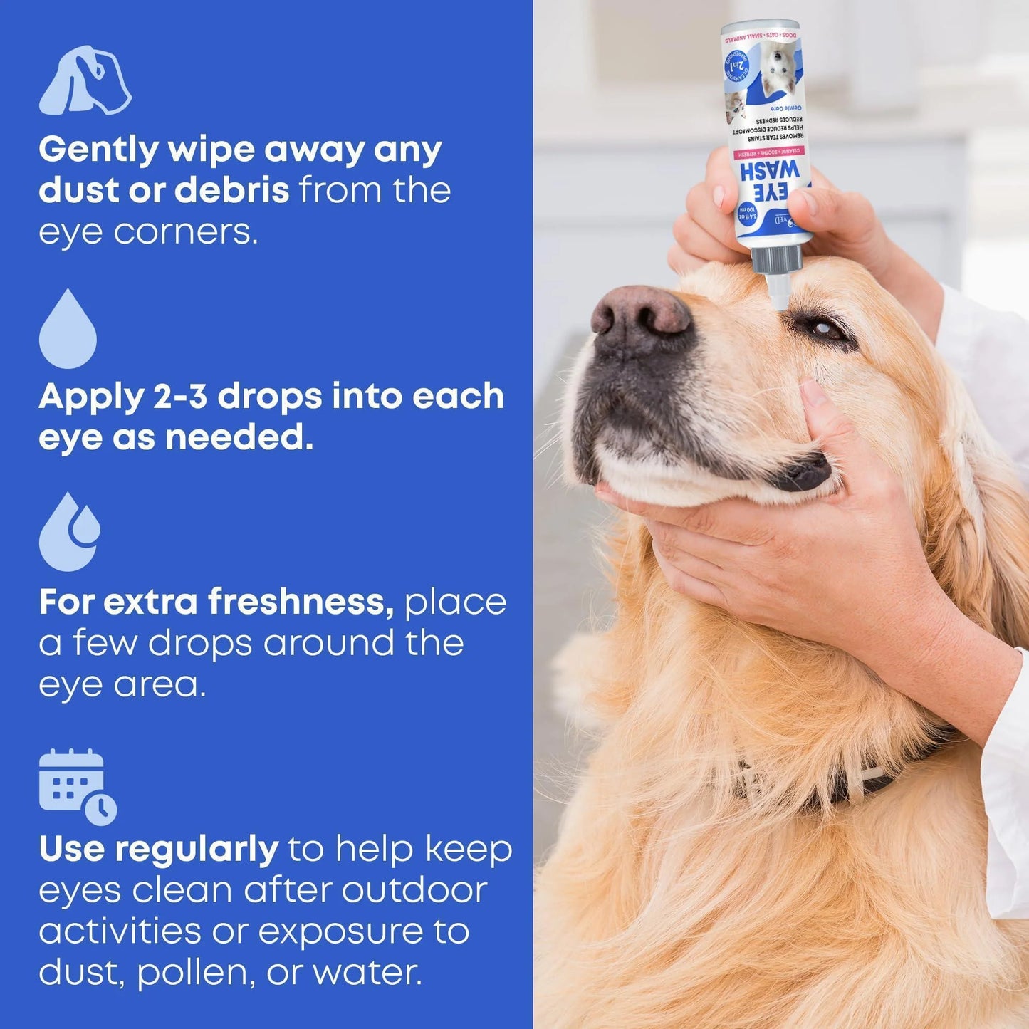 Cat & Dog Eye Wash Drops Tear Stain Remover & Cleaner