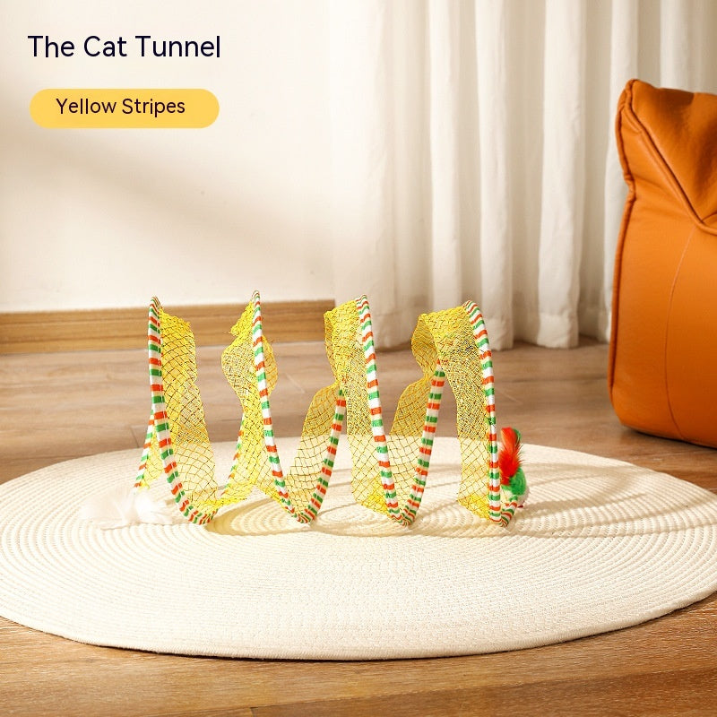 S-Shaped Interactive Cat Tunnel Toy
