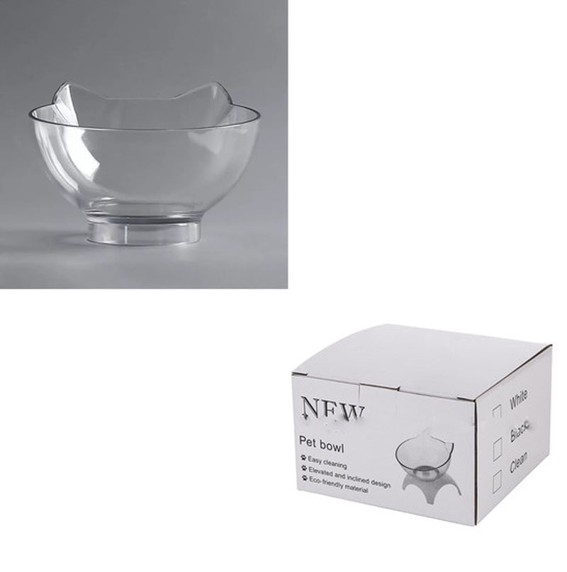 Cat Elevated Feeder Stand with Transparent Bowl