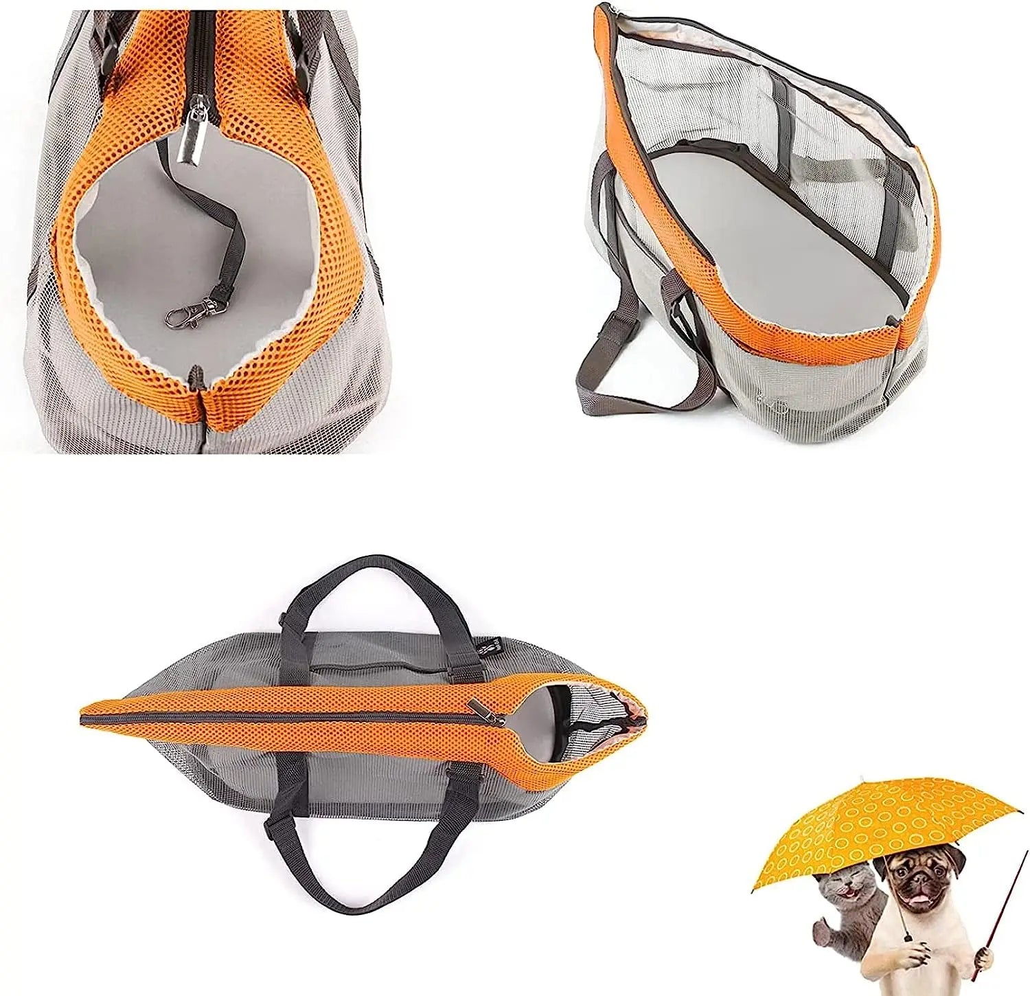 Foldable Mesh Pet Carrier for Small Dogs & Cats