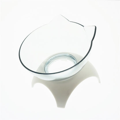 Cat Elevated Feeder Stand with Transparent Bowl