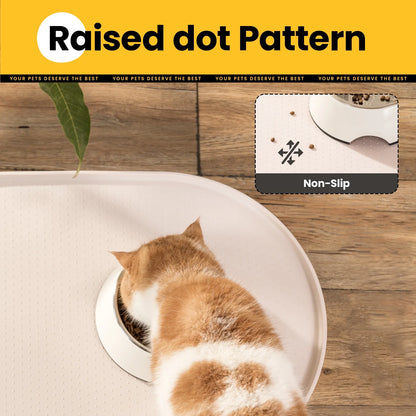 Dog Food Mat,32"X20" Silicone Pet Feeding Mats,Raised Edges Waterproof and Prevent Feeding Spills