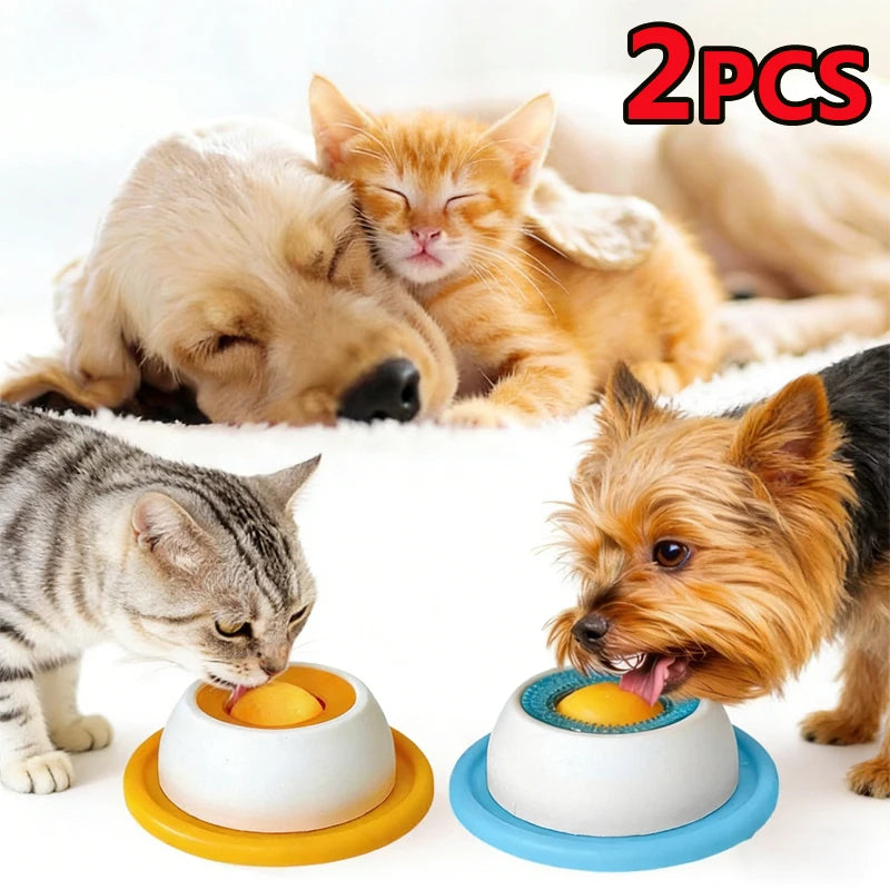 Yogurt Licking Plate Slow Feeder for Dogs & Cats Pet Lick Mat Interactive Snack Bowl Promotes Dental Health Pet Licking Mat Bowl