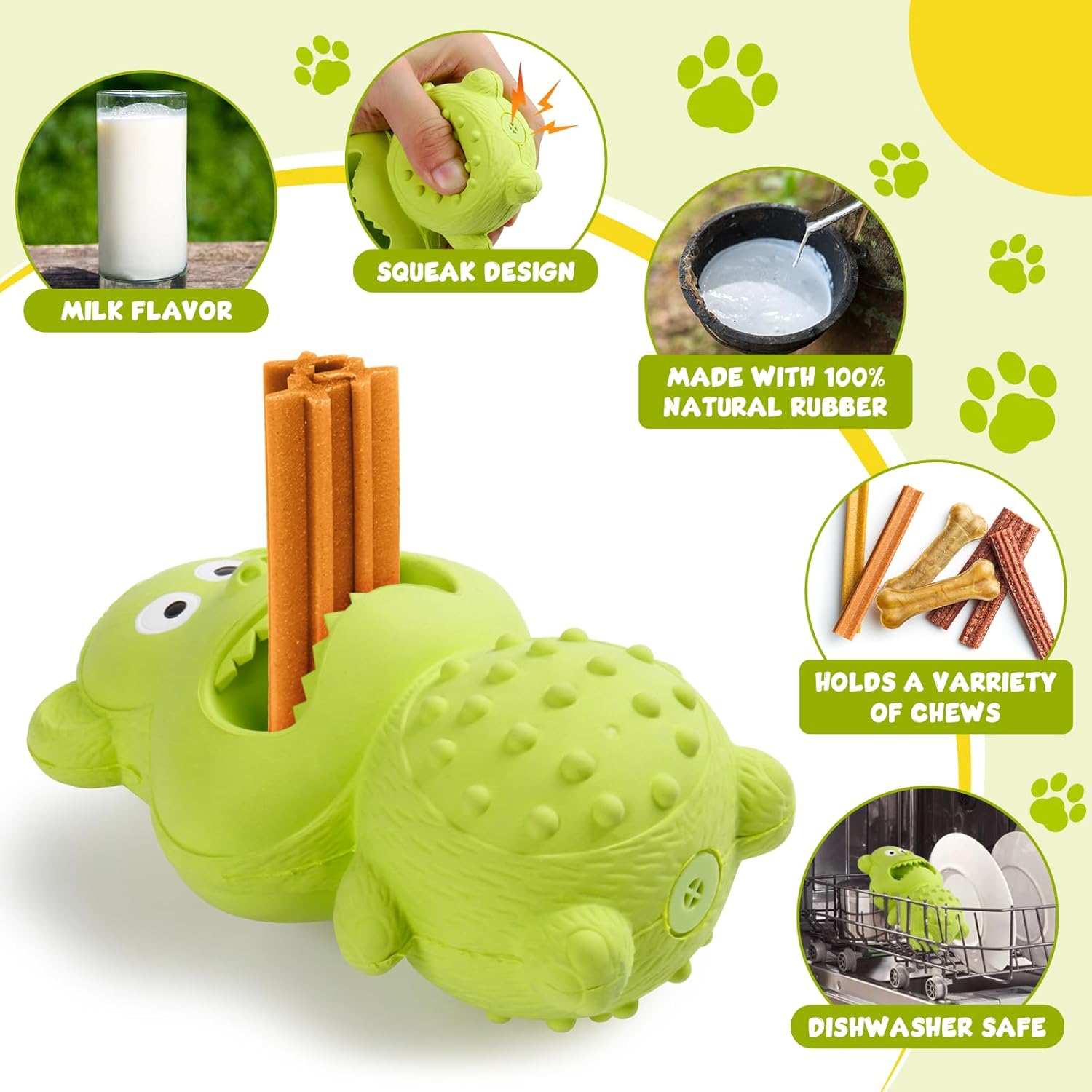 Natural Rubber Squeaky Dog Chew Toy