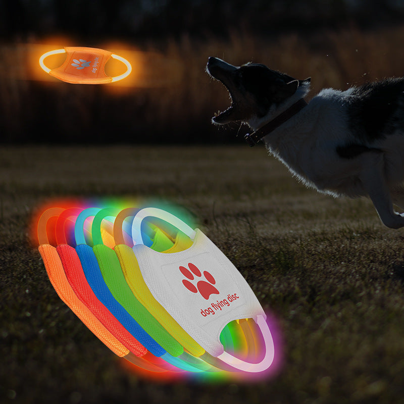 LED Light-Up Dog Flying Disc Toy