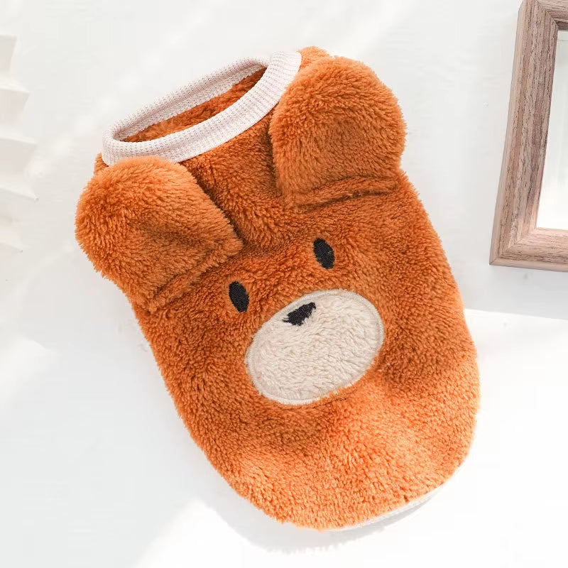 Soft Fleece Pet Dog Clothes for Small Dogs Cats Coats Jackets Vest Winter Warm Cute Pet Clothing for Dog Clothes Sweater Costume