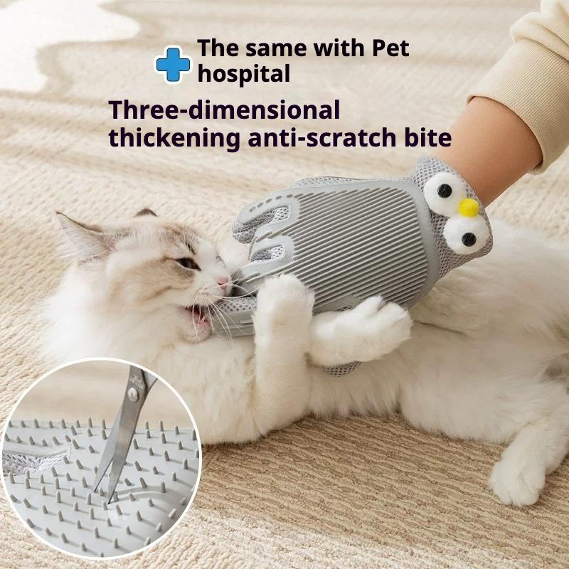 2-In-1 Pet Grooming Gloves & Brushes for Cats and Dogs High-Efficiency Hair Removal & Massage Glovesdouble-Sided Hair Removalanti-Scratch & Bite Protectioncleaning & Grooming