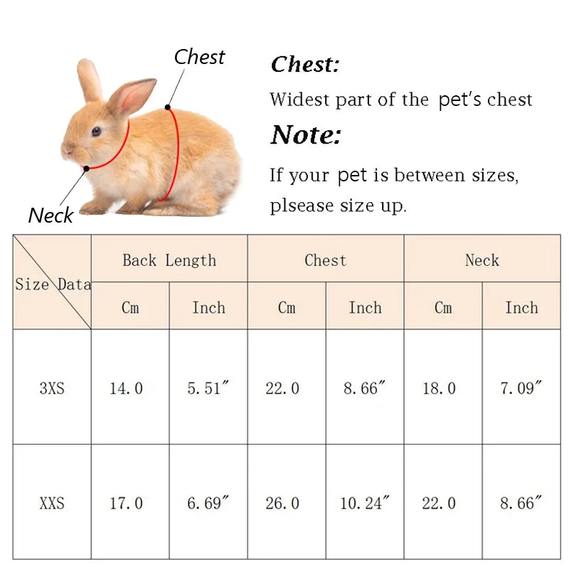 Winter Bunny Kitten Sweater Clothes Warm Velvet Small Animal Pullovers Rabbit Guinea Pig Chinchillas Jacket Mascotas Clothing