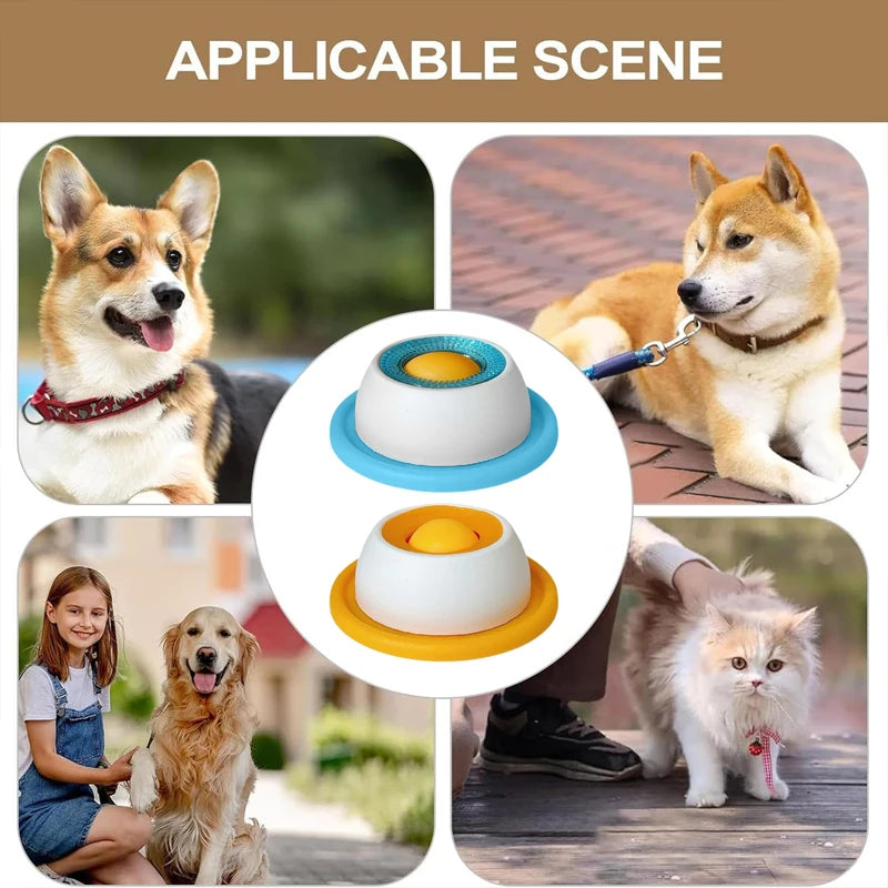 Yogurt Licking Plate Slow Feeder for Dogs & Cats Pet Lick Mat Interactive Snack Bowl Promotes Dental Health Pet Licking Mat Bowl