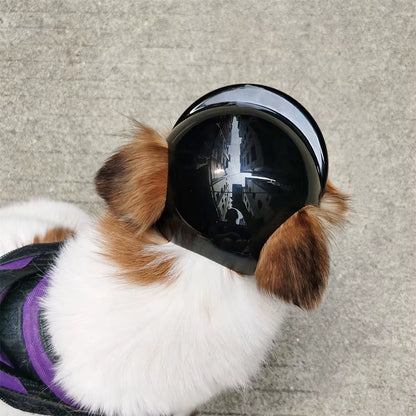 Hiking Cycling French Bulldog Pet Locomotive Helmet Handsome Dog Accessories for Small Medium Dogs Puppy Mascotas Hat Headgear