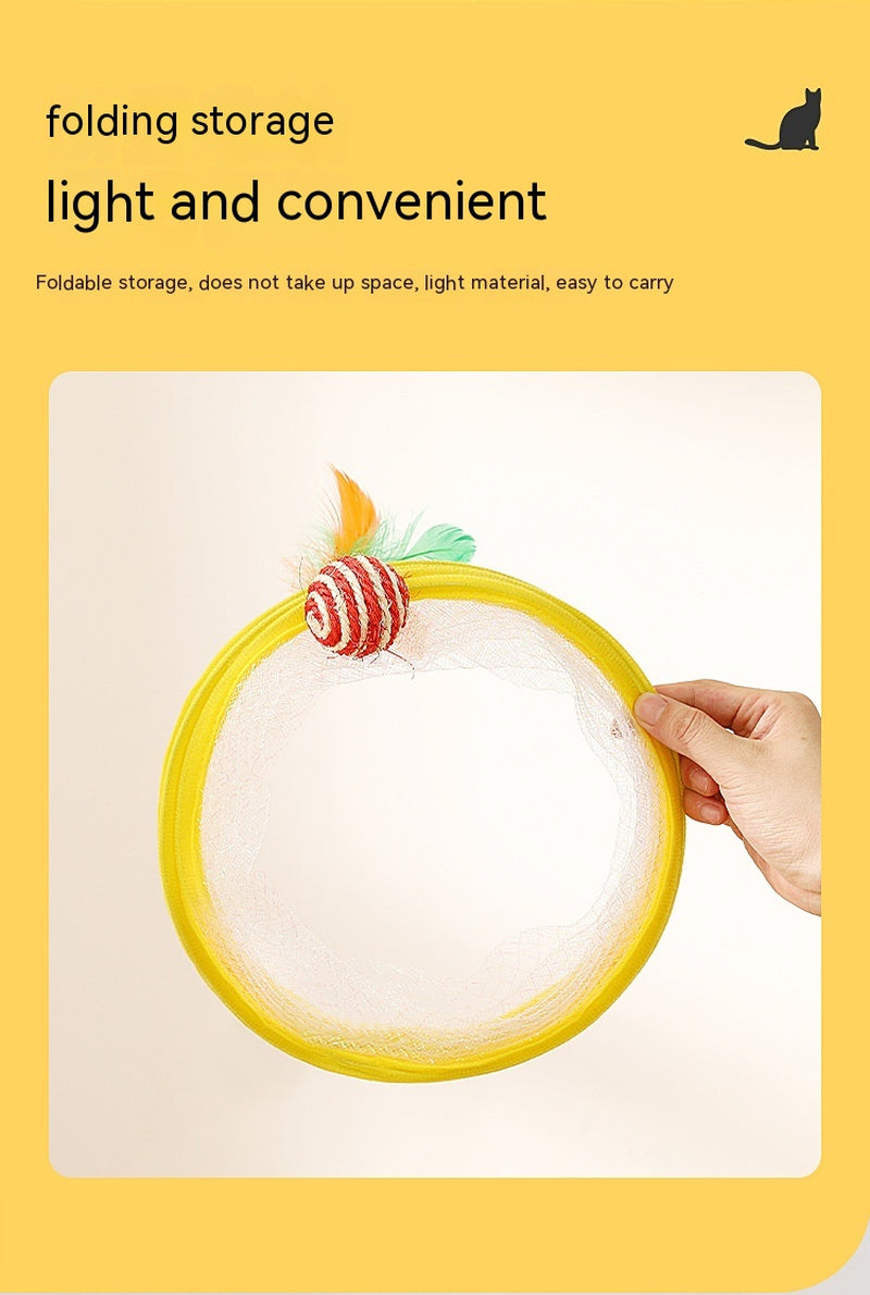 S-Shaped Interactive Cat Tunnel Toy
