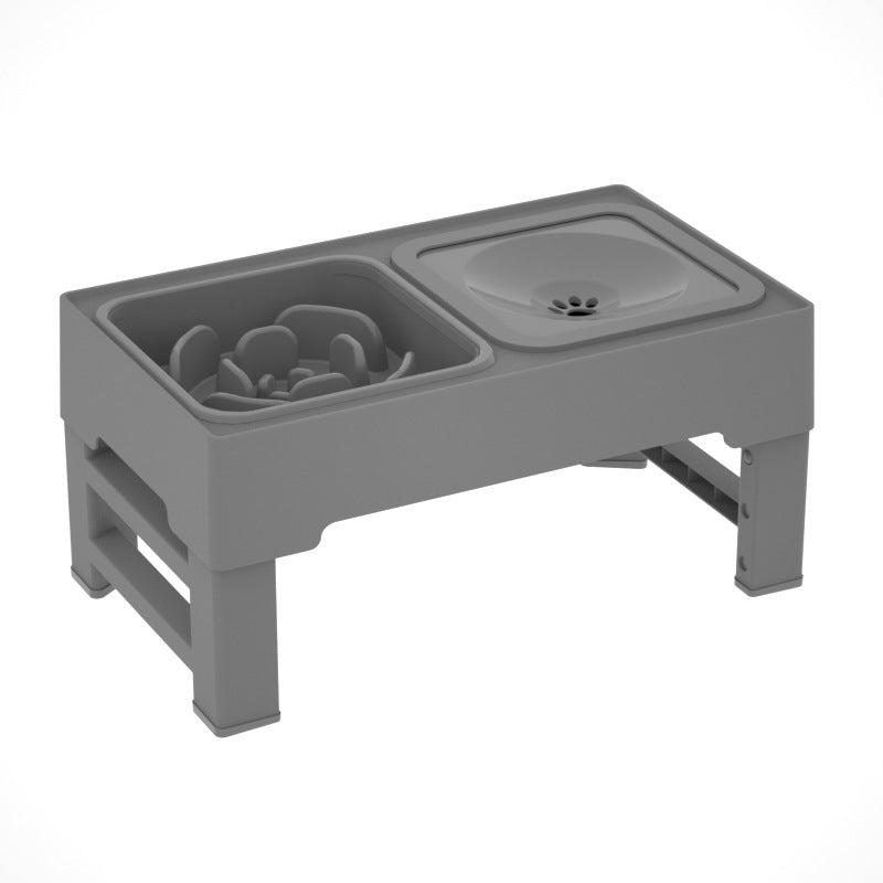 Adjustable Elevated Double Dog Bowl Stand