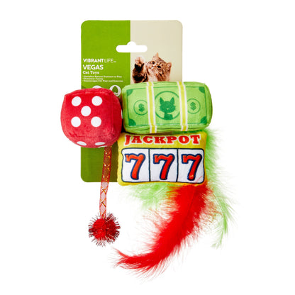 Vegas Cat Toys with Catnip, Multicolor, 3 Pack