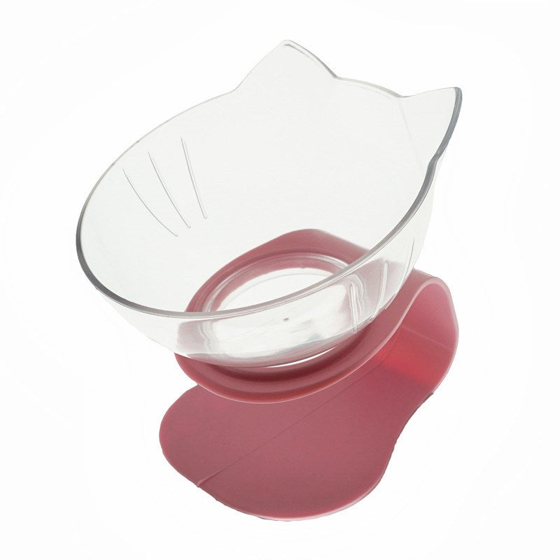 Cat Elevated Feeder Stand with Transparent Bowl