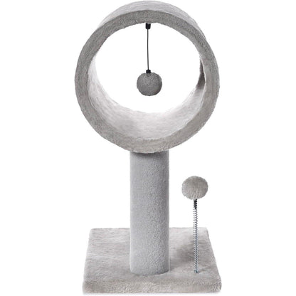 Compact Cat Tree with Tunnel & Scratching Posts