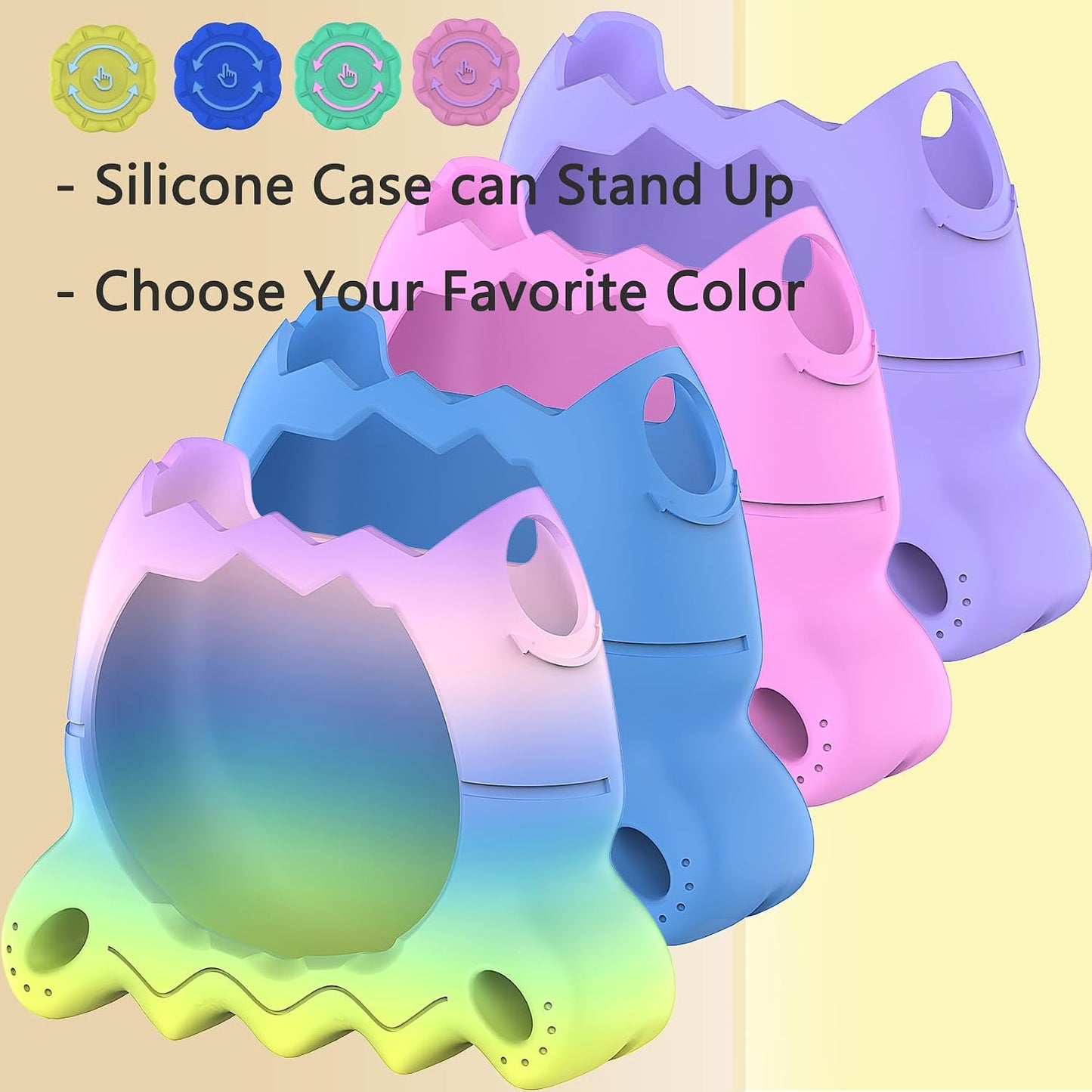 Silicone Case for Tamagotchi Paradise Electronic Pets Toy, Screen Protector and Lanyard for Tamagotchi Paradise Virtual Pet Accessories (Blue)